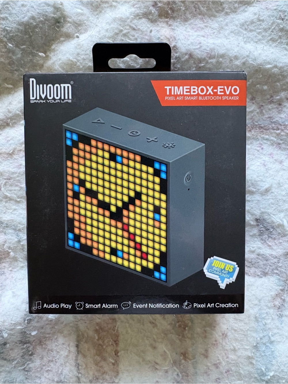 Divoom Timebox-Evo alarm clock Pixel Art Bluetooth Speaker - excellent condition
